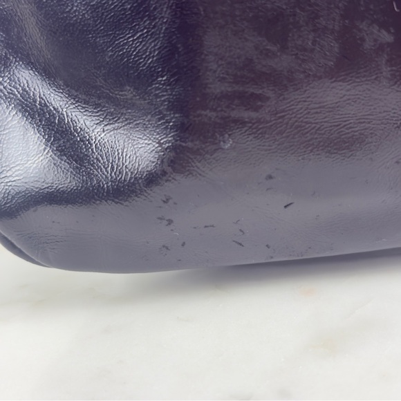 Vintage Coach Black Patent Flap Penny Top Handle Pouch F14283 - Picture 3 of 10